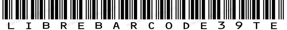 LibreBarcode39Text R字体转换